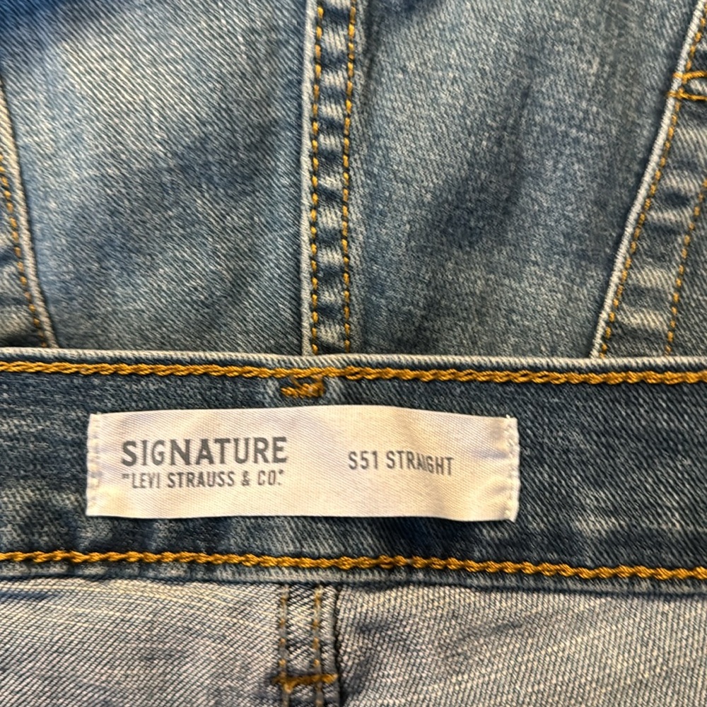 Levi’s Signature Men’s Jean 38/28 S51 Straight Blue Distressed - Picture 5 of 8